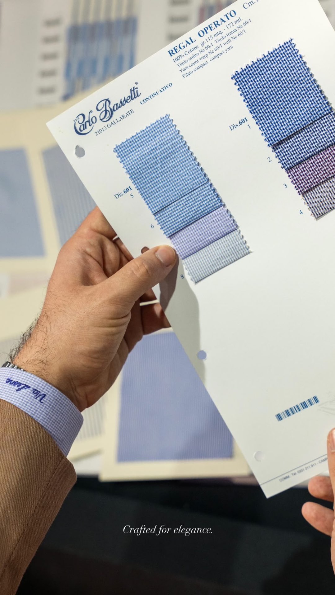 Échantillons de tissu chemise